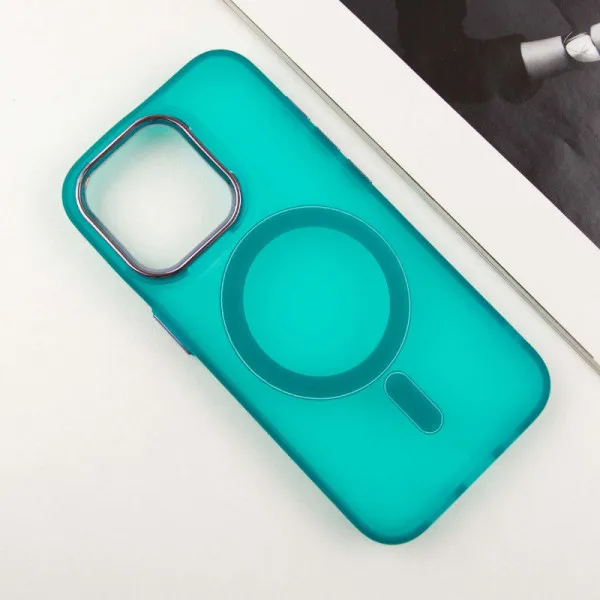 Чехол TPU+PC Lily with Magnetic Fit для Apple iPhone 12 Pro / 12 (6.1") — Зеленый — фото 4