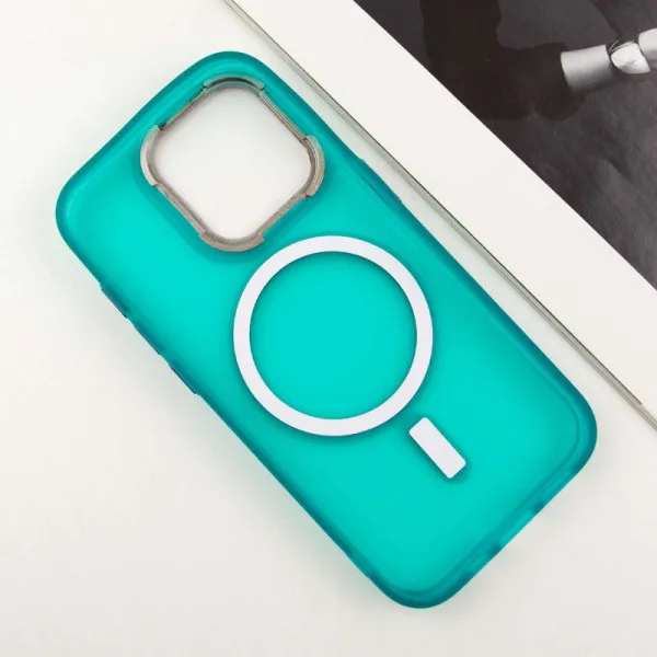 Чехол TPU+PC Lily with Magnetic Fit для Apple iPhone 12 Pro / 12 (6.1") — Зеленый — фото 5