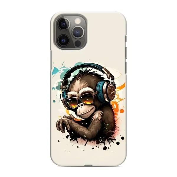 Чохол з принтом «Макака в навушниках» для iPhone 12 Pro