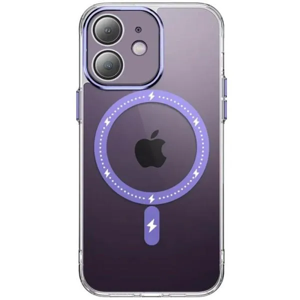 Чехол TPU+PC Colorful with Magnetic Fit для Apple iPhone 12 (6.1") — Фиолетовый — фото 1 Чехол TPU+PC Colorful with Magnetic Fit для Apple iPhone 12 (6.1") — Фиолетовый — фото 1