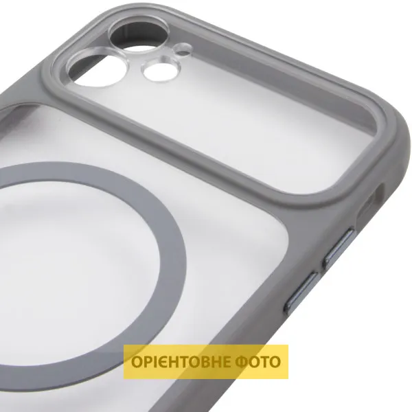 Чехол TPU+PC GETMAN Moon Clear with MagSafe для Apple iPhone 12 (6.1") — Серый — фото 4 Чехол TPU+PC GETMAN Moon Clear with MagSafe для Apple iPhone 12 (6.1") — Серый — фото 4