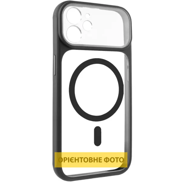 Чехол TPU+PC GETMAN Moon Clear with MagSafe для Apple iPhone 12 (6.1") — Черный — фото 3 Чехол TPU+PC GETMAN Moon Clear with MagSafe для Apple iPhone 12 (6.1") — Черный — фото 3