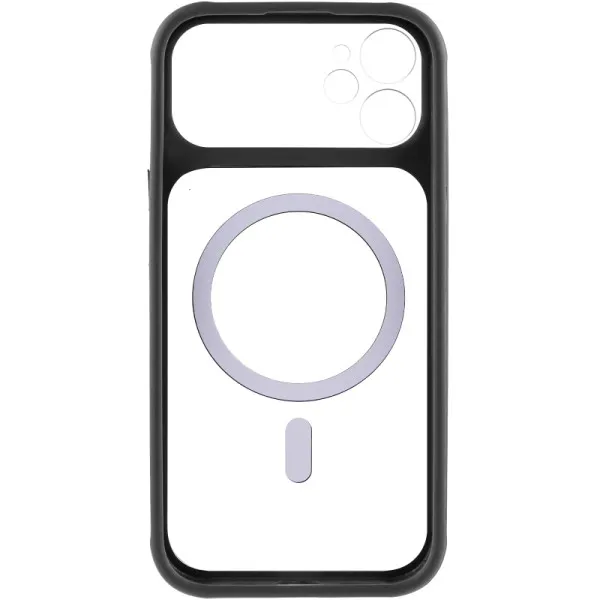 Чехол TPU+PC GETMAN Moon Clear with MagSafe для Apple iPhone 12 (6.1") — Черный — фото 1 Чехол TPU+PC GETMAN Moon Clear with MagSafe для Apple iPhone 12 (6.1") — Черный — фото 1
