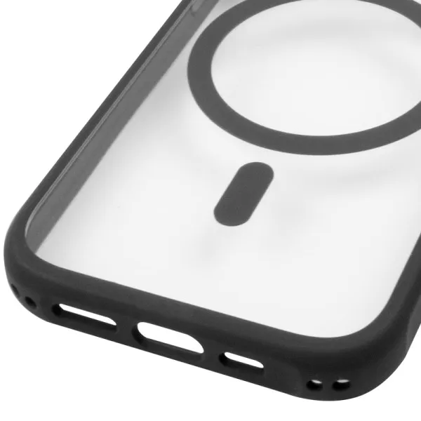 Чехол TPU+PC GETMAN Moon Clear with MagSafe для Apple iPhone 12 (6.1") — Черный — фото 2 Чехол TPU+PC GETMAN Moon Clear with MagSafe для Apple iPhone 12 (6.1") — Черный — фото 2