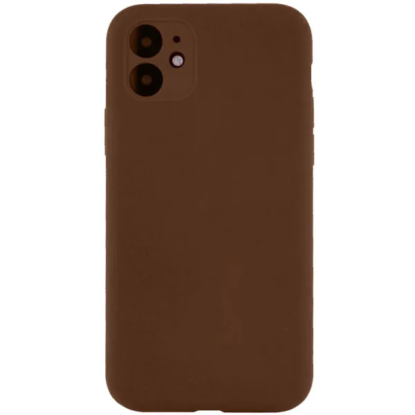 Чехол Silk Full Camera Protective (AA) NO LOGO для Apple iPhone 12 (6.1") — Коричневый