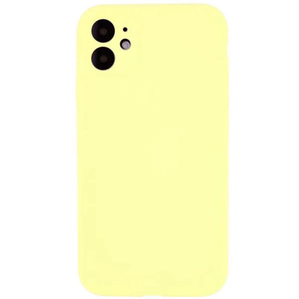 Чехол Silk Full Camera Protective (AA) NO LOGO для Apple iPhone 12 (6.1") — Желтый — фото 2