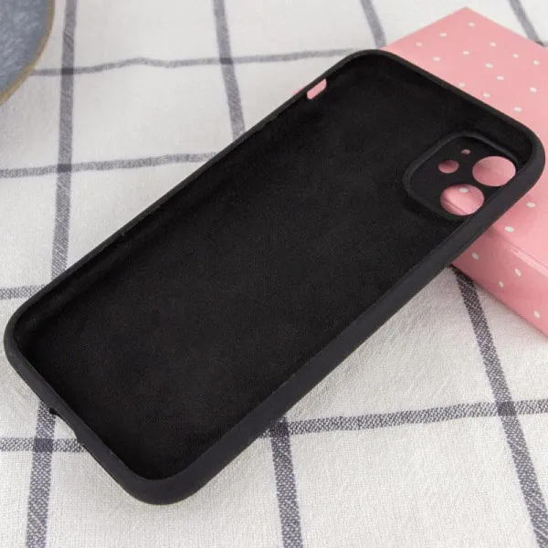 Чохол Silk Full Camera Protective (AA) NO LOGO для Apple iPhone 12 (6.1") — Чорний — фото 2 Чохол Silk Full Camera Protective (AA) NO LOGO для Apple iPhone 12 (6.1") — Чорний — фото 2