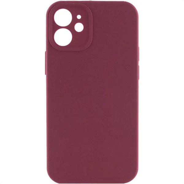 Чехол Silk Full Camera Protective (AA) NO LOGO для Apple iPhone 12 (6.1") — Бордовый — фото 1 Чехол Silk Full Camera Protective (AA) NO LOGO для Apple iPhone 12 (6.1") — Бордовый — фото 1