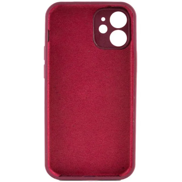 Чехол Silk Full Camera Protective (AA) NO LOGO для Apple iPhone 12 (6.1") — Бордовый — фото 2 Чехол Silk Full Camera Protective (AA) NO LOGO для Apple iPhone 12 (6.1") — Бордовый — фото 2