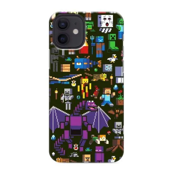 Чехол с принтом «Коллаж Майнкрафт» для iPhone 12 Чехол с принтом «Коллаж Майнкрафт» для iPhone 12