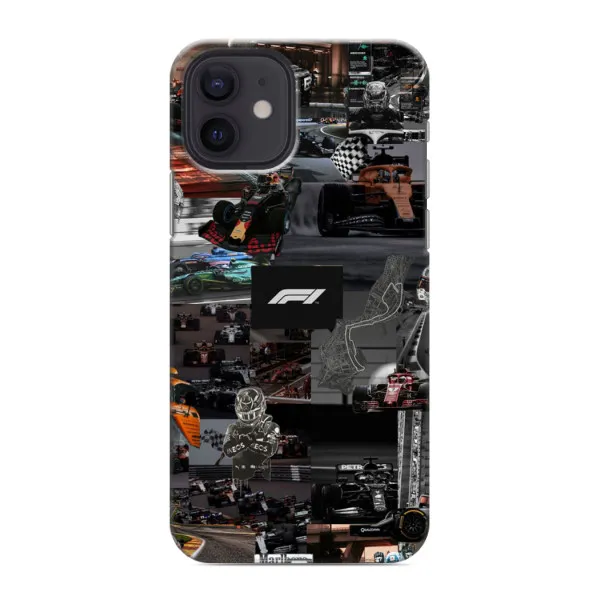 Чохол з принтом «Гоночний колаж Ф1» для iPhone 12