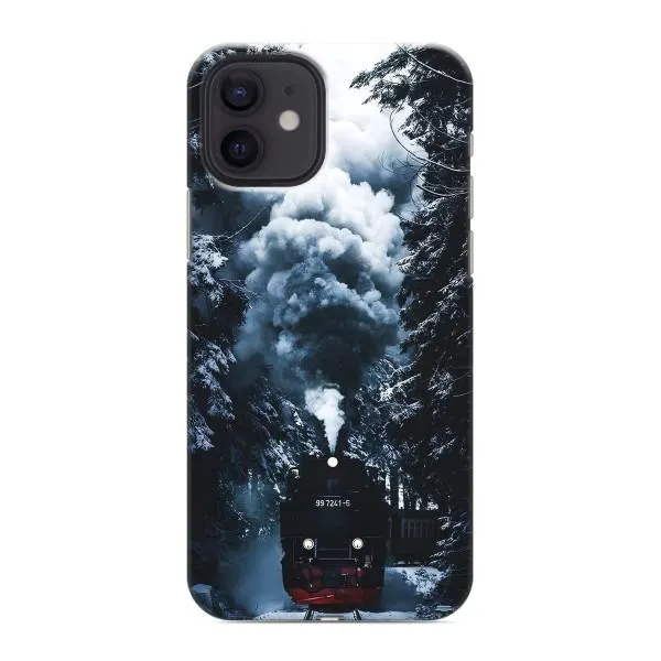 Чехол с принтом «Зимний поезд» для iPhone 12