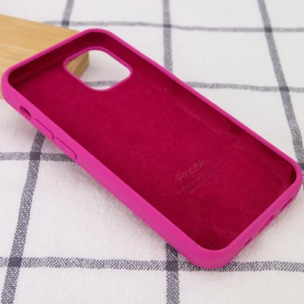 Чехол Silicone Case Full Protective (AA) для Apple iPhone 13 mini (5.4") — Малиновый — фото 3