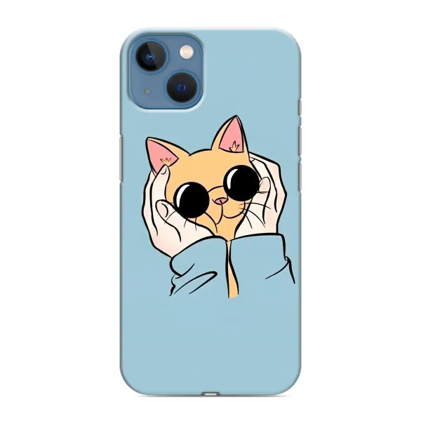 Чехол с принтом «Котик в очках» для iPhone 13 Mini