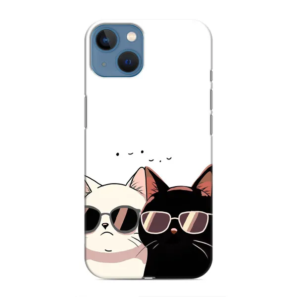 Чохол з принтом «Коти в окулярах» для iPhone 13 Mini