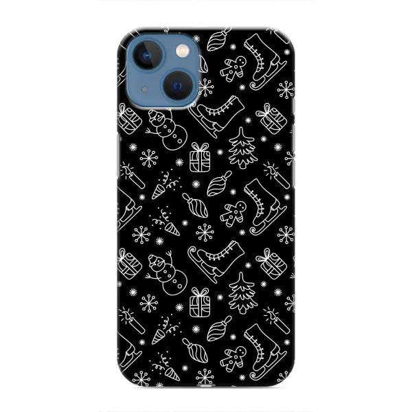 Чехол с принтом «Новогодний фон» для iPhone 13 Mini