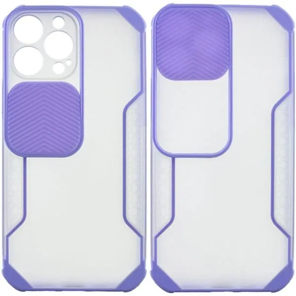 Чохол Camshield matte Ease TPU зі шторкою для Apple iPhone 13 Pro Max (6.7") — Бузковий — фото 1