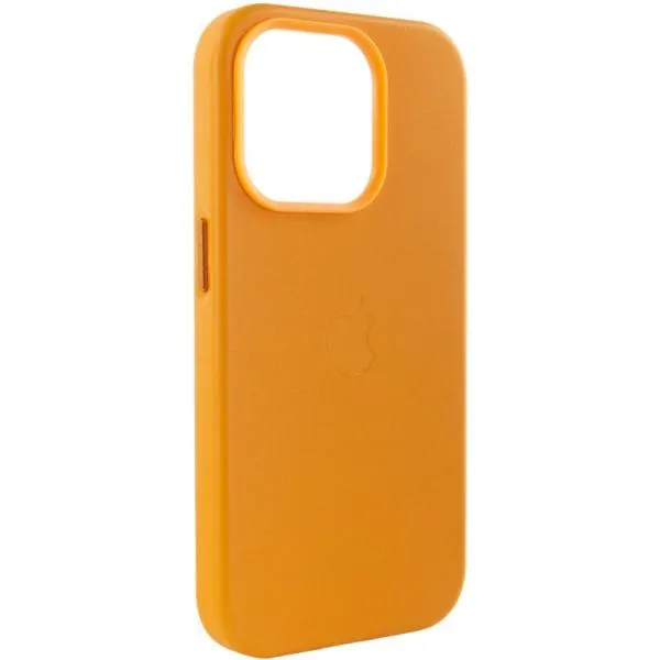 Кожаный чехол Leather Case (AA Plus) with MagSafe для Apple iPhone 13 Pro Max (6.7") — Горчичный — фото 4