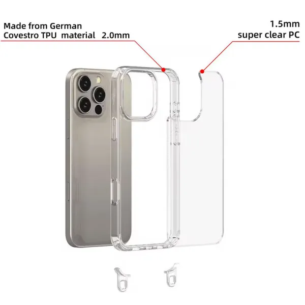 Чохол TPU Transparent with Straps для Apple iPhone 13 Pro Max (6.7") — Сірий — фото 4