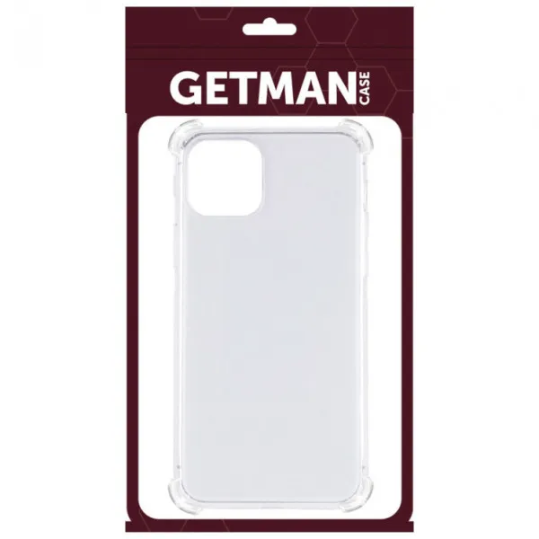 TPU чохол GETMAN Ease logo посилені кути для Apple iPhone 13 Pro Max (6.7") — Прозорий — фото 4 TPU чохол GETMAN Ease logo посилені кути для Apple iPhone 13 Pro Max (6.7") — Прозорий — фото 4