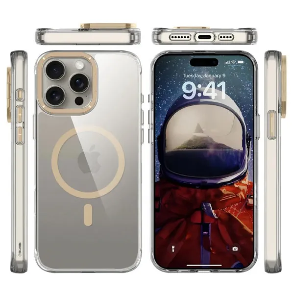 Чохол TPU Space Case Apex with Magnetic Fit для Apple iPhone 13 Pro Max / 14 Pro Max (6.7") — Золотий — фото 3