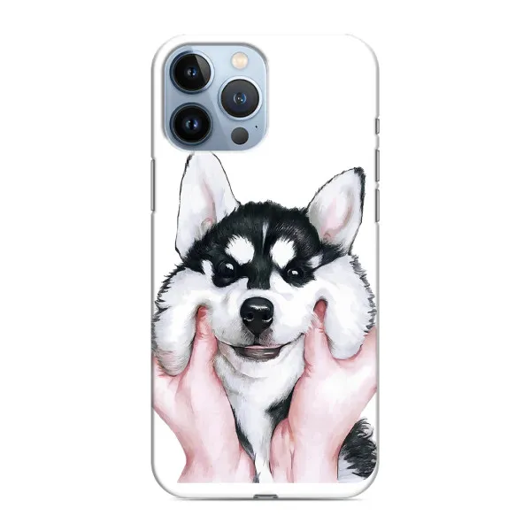Чехол с принтом «Довольный Хаски» для iPhone 13 Pro Max