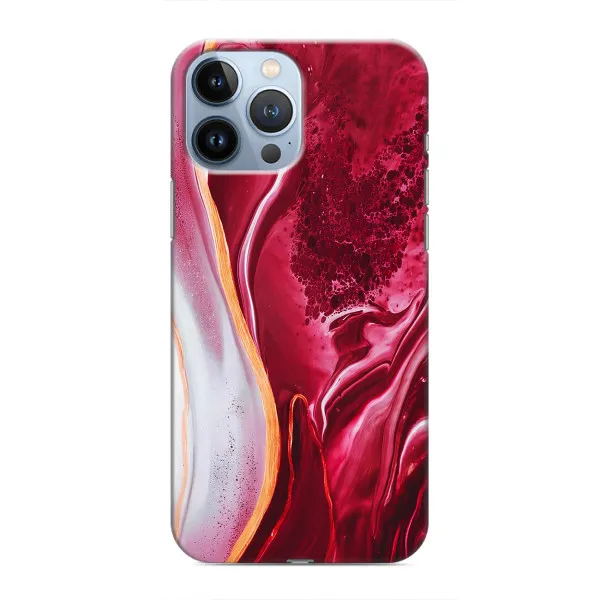 Чохол з принтом «Мрамор червоний» для iPhone 13 Pro Max