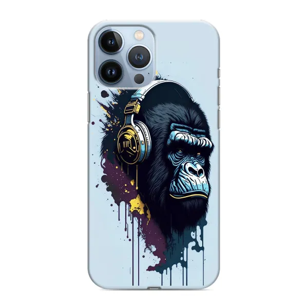 Чехол с принтом «Горилла в наушниках» для iPhone 13 Pro Max