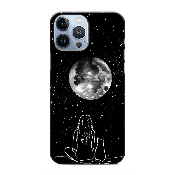 Чехол с принтом «Девушка с котом» для iPhone 13 Pro Max Чехол с принтом «Девушка с котом» для iPhone 13 Pro Max