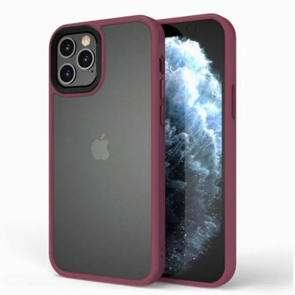 TPU+PC чохол Metal Buttons для Apple iPhone 13 Pro (6.1") — Бордовий