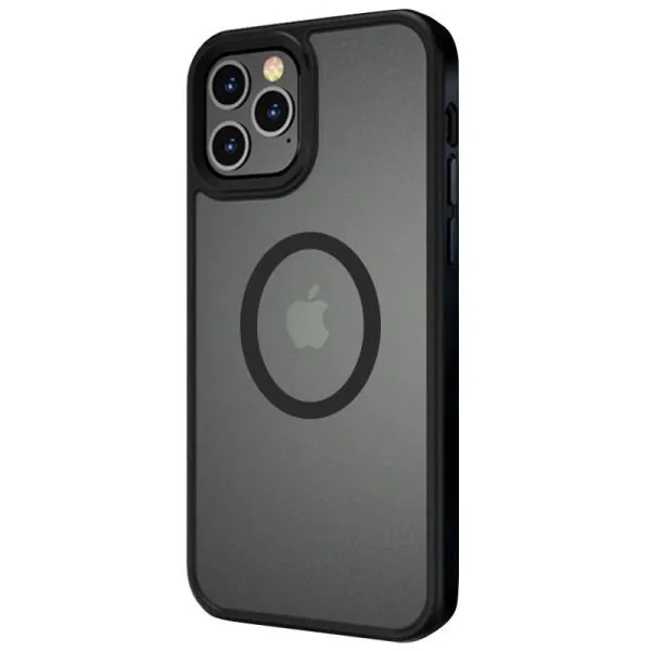 TPU+PC чехол Metal Buttons with Magnetic Fit для Apple iPhone 13 Pro (6.1") — Черный — фото 2