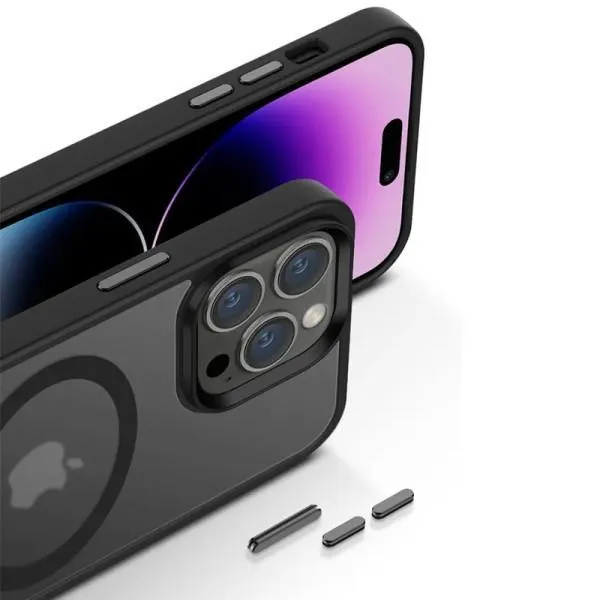 TPU+PC чехол Metal Buttons with MagSafe Colorful для Apple iPhone 13 Pro (6.1") — Черный — фото 5 TPU+PC чехол Metal Buttons with MagSafe Colorful для Apple iPhone 13 Pro (6.1") — Черный — фото 5