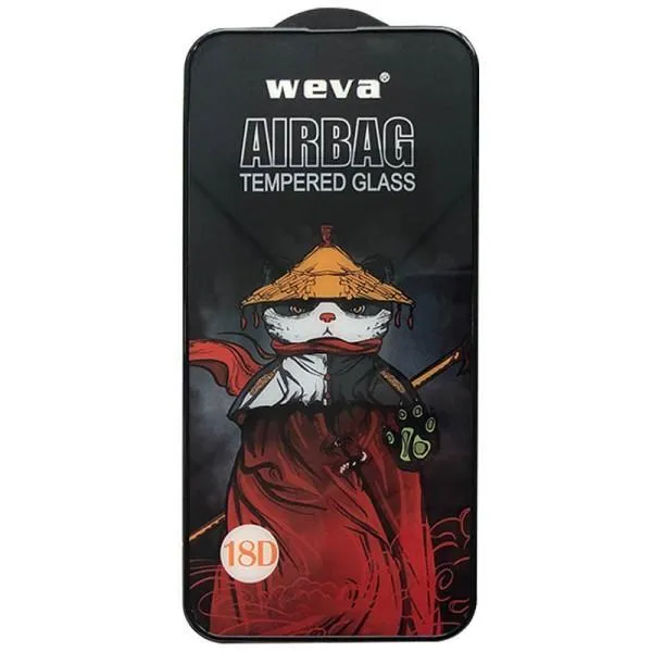 Захисне 2.5D скло Weva AirBag (тех.пак) для Apple iPhone 13 / 13 Pro / 14 / 16e / 17e (6.1") — Чорний