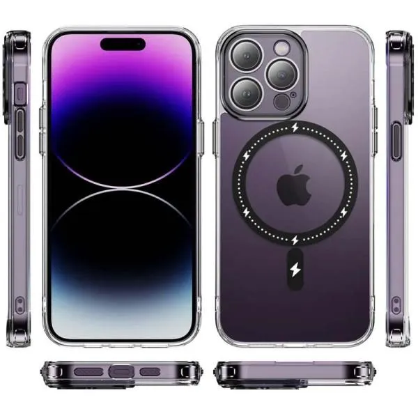 Чохол TPU+PC Colorful with Magnetic Fit для Apple iPhone 13 Pro (6.1") — Чорний — фото 3