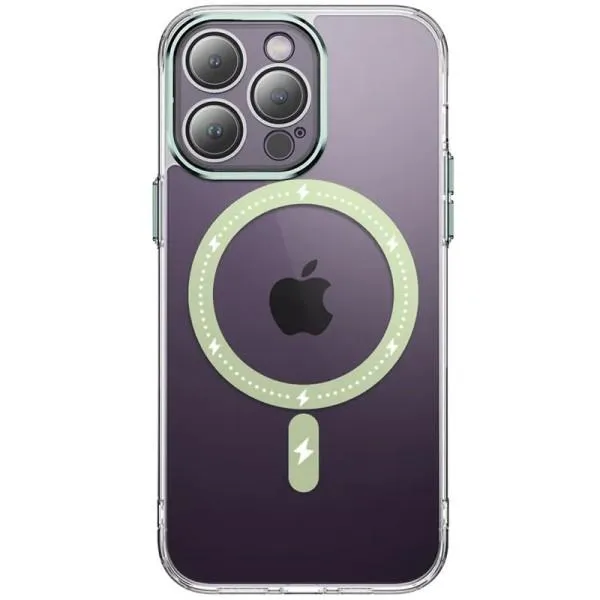 Чохол TPU+PC Colorful with Magnetic Fit для Apple iPhone 13 Pro (6.1") — Зелений — фото 1