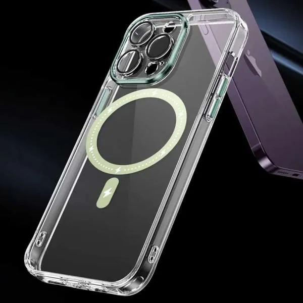 Чохол TPU+PC Colorful with Magnetic Fit для Apple iPhone 13 Pro (6.1") — Зелений — фото 4