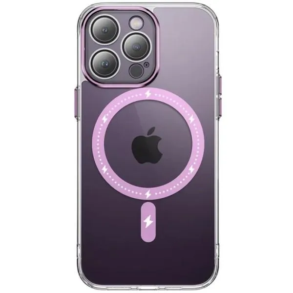 Чохол TPU+PC Colorful with Magnetic Fit для Apple iPhone 13 Pro (6.1") — Рожевий — фото 1
