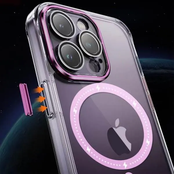 Чохол TPU+PC Colorful with Magnetic Fit для Apple iPhone 13 Pro (6.1") — Рожевий — фото 5