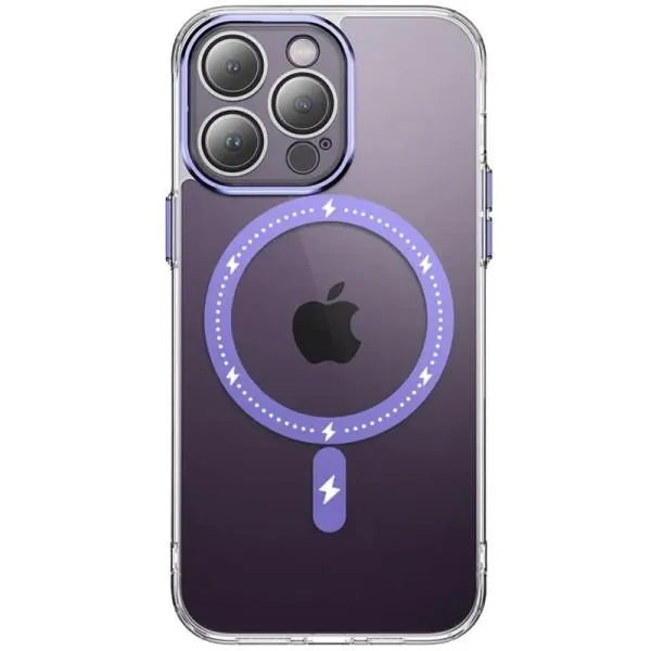 Чохол TPU+PC Colorful with Magnetic Fit для Apple iPhone 13 Pro (6.1") — Фіолетовий — фото 1