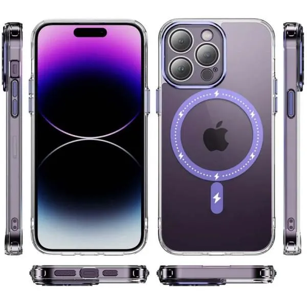 Чохол TPU+PC Colorful with Magnetic Fit для Apple iPhone 13 Pro (6.1") — Фіолетовий — фото 3