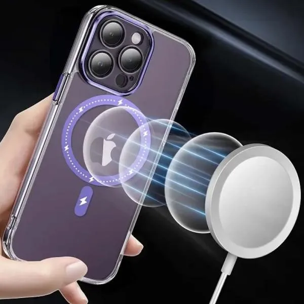 Чохол TPU+PC Colorful with Magnetic Fit для Apple iPhone 13 Pro (6.1") — Фіолетовий — фото 4