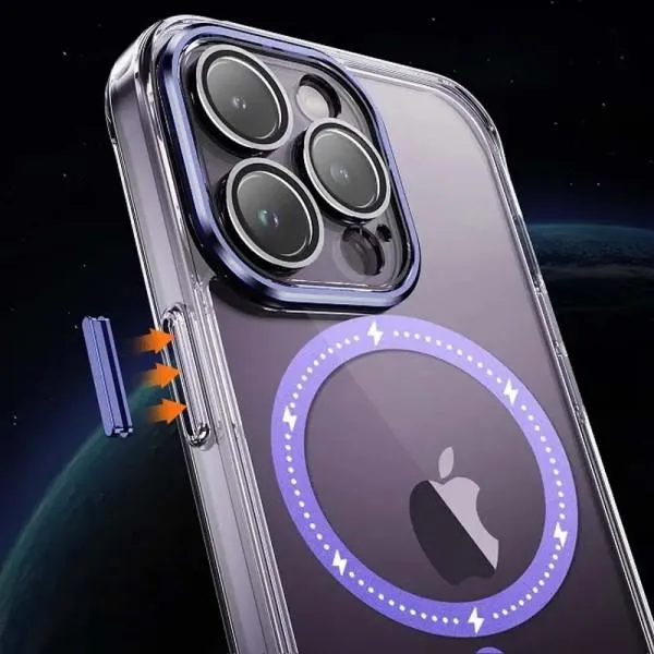 Чохол TPU+PC Colorful with Magnetic Fit для Apple iPhone 13 Pro (6.1") — Фіолетовий — фото 5