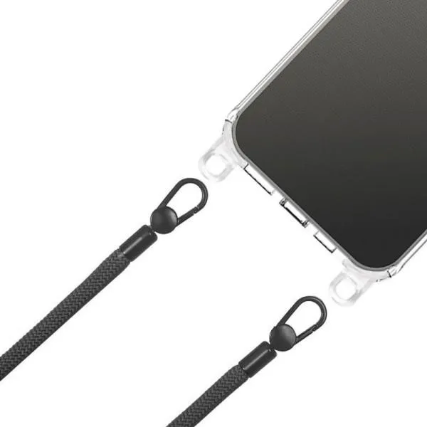 Чохол TPU Transparent with Straps для Apple iPhone 13 Pro (6.1") — Чорний — фото 5