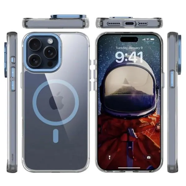 Чохол TPU Space Case Apex with Magnetic Fit для Apple iPhone 13 Pro / 14 Pro (6.1") — Темно-синій — фото 2