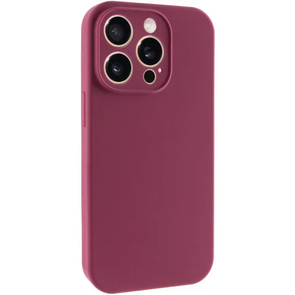 Чехол Silk Full Camera Protective (AA) NO LOGO для Apple iPhone 13 Pro (6.1") — Бордовый — фото 1