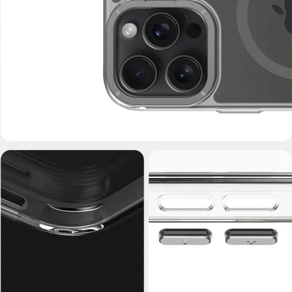 Чехол TPU Space Case Apex with Magnetic Fit для Apple iPhone 13 Pro / 14 Pro (6.1") — Серый — фото 4 Чехол TPU Space Case Apex with Magnetic Fit для Apple iPhone 13 Pro / 14 Pro (6.1") — Серый — фото 4