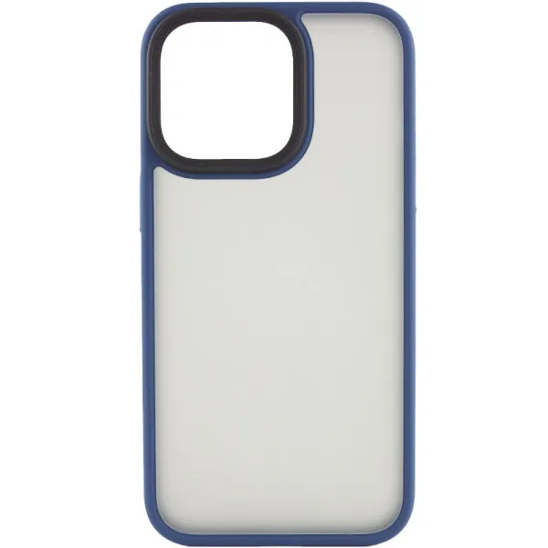 TPU+PC чехол Metal Buttons для Apple iPhone 13 Pro (6.1") — Синий — фото 1
