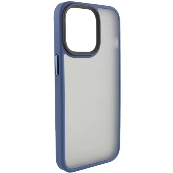TPU+PC чехол Metal Buttons для Apple iPhone 13 Pro (6.1") — Синий — фото 2