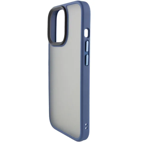 TPU+PC чехол Metal Buttons для Apple iPhone 13 Pro (6.1") — Синий — фото 4
