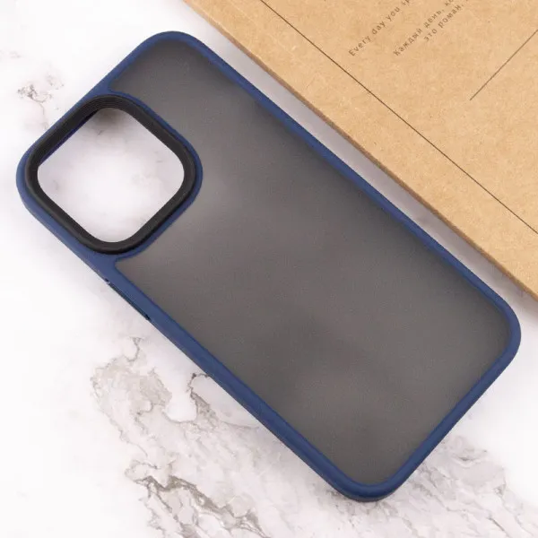 TPU+PC чехол Metal Buttons для Apple iPhone 13 Pro (6.1") — Синий — фото 5